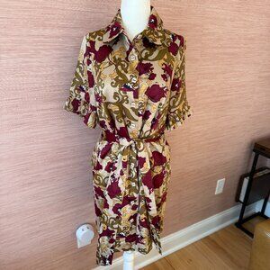 Twelve Layers Short Sleeve Button Down Dress